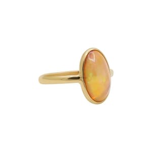 1.56 Carat Genuine Fire Opal .925 Sterling Silver Ring main image 1