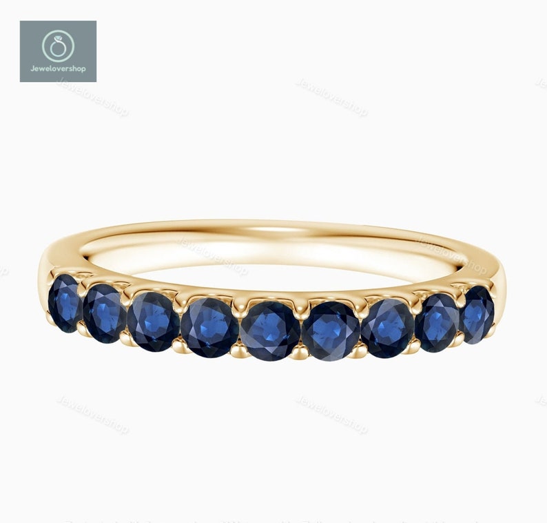 Sapphire Band, Natural Sapphire, Sapphire Eternity Ring, Septemb Sapphire Band, Natural Sapphire, Sapphire Eternity Ring, Septemb