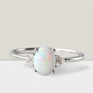 Natural Ethiopian Opal Ring: 925 Sterling Silver, Art Deco Style