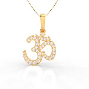 Om Necklace in Sterling Silver, Aum Pendant, Om Necklace, Yoga inspired Om Charm, Spiritual Jewelry, Dainty Om Necklace, Gift For Daughter