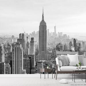 New York City Tapete, Stadt Wandbild, Ablösen und Aufkleben, Empire State Skyline, Wandbild Wandbild, Abnehmbar, Lounge Büro Loft Modern