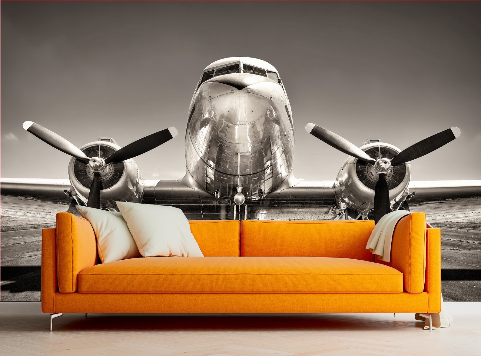 Airplane wallpaper Self Adhesive Peel and Stick Runway | Etsy