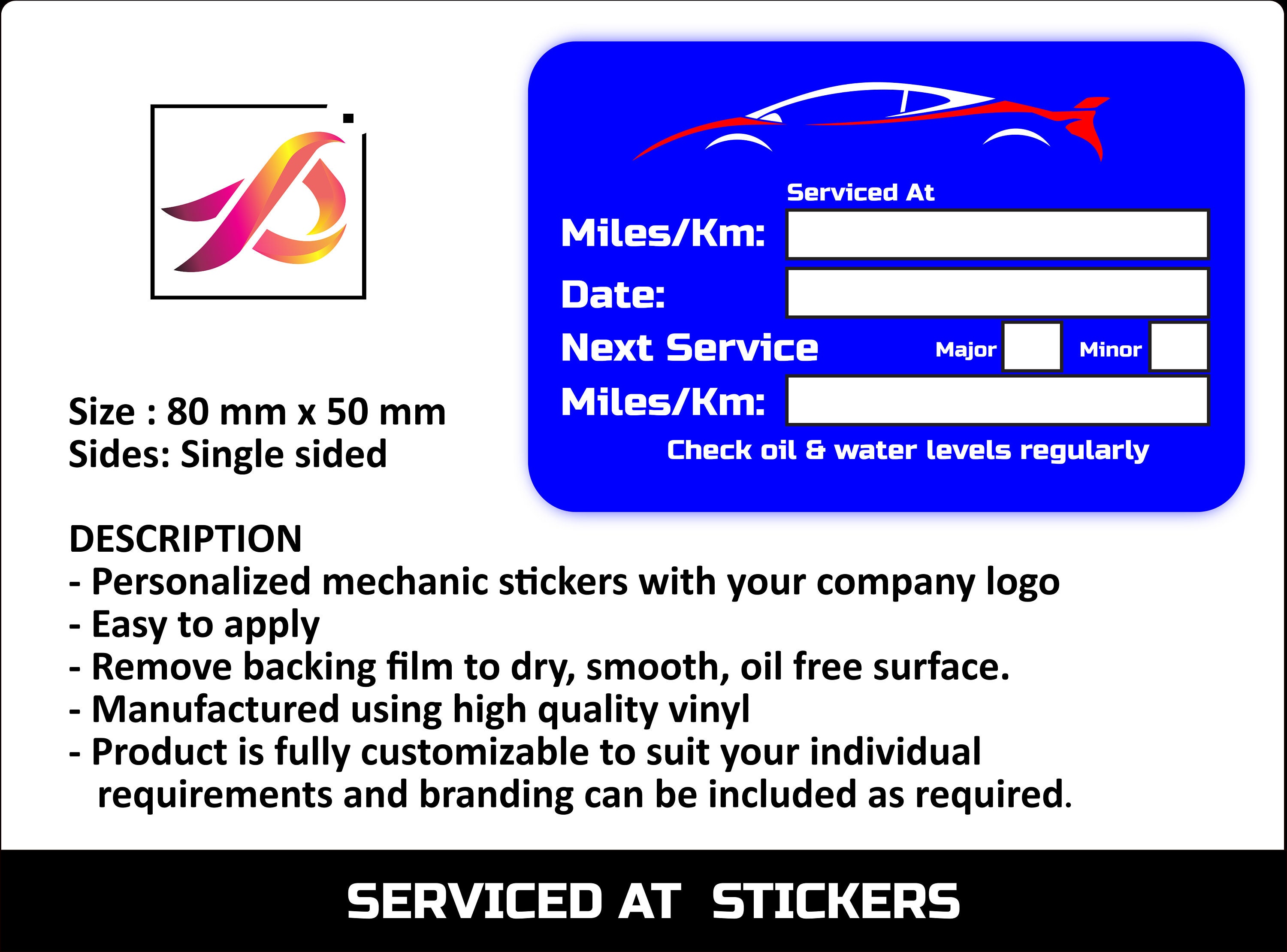 Service Car Stickers Timing Belt Replacement Car Van Truck Garage Oil  Change Service at Reminder Waterproof Auto Mechanic Car Labels 