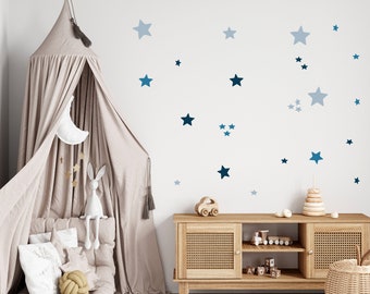 Star Wall Stickers, Stars Kids Wall Decals, Nursery Decor Playroom Children Room Vinyl Art Removable PVC Free Peel and Stick Pack 276 Shapes