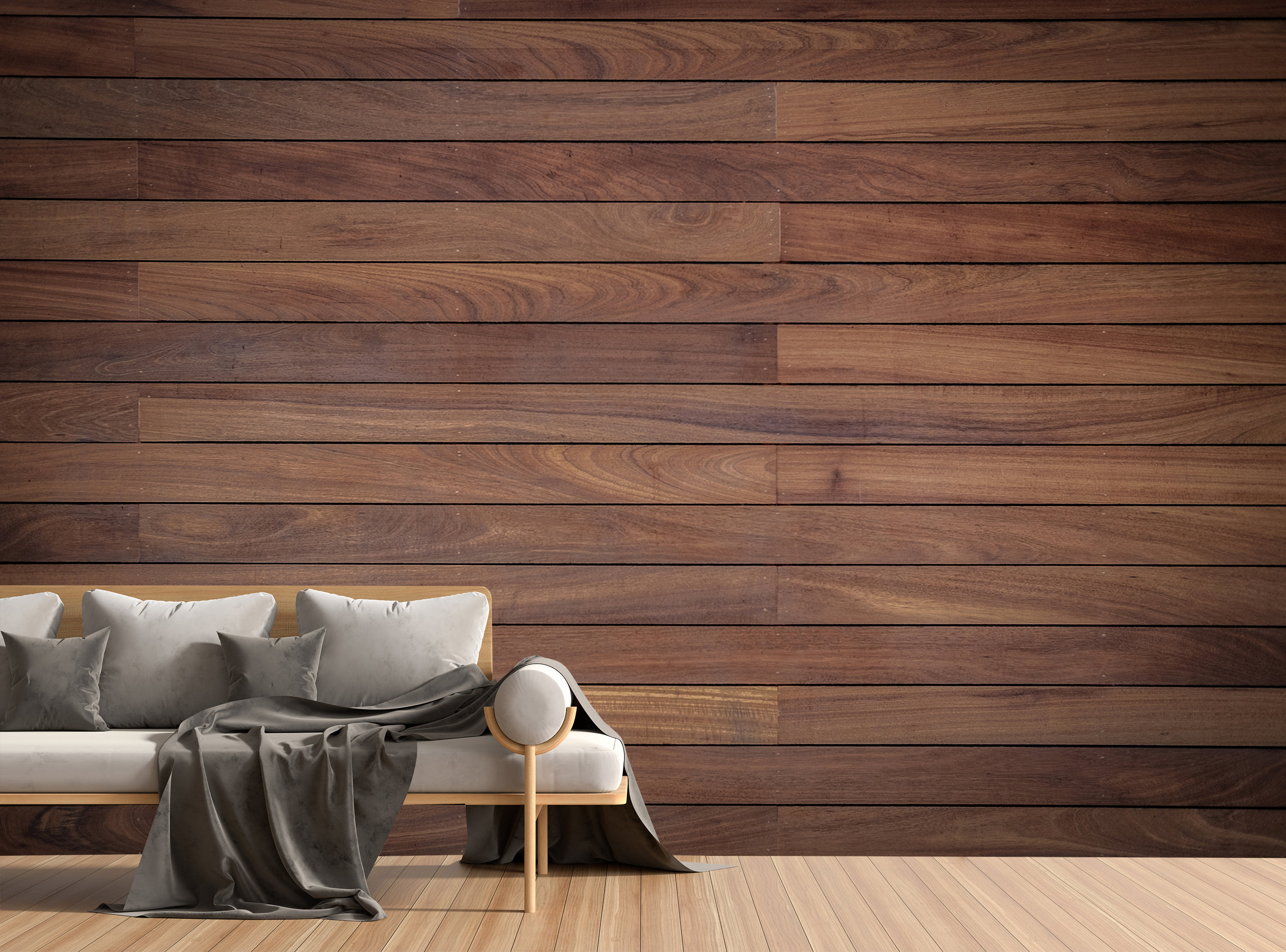 Contemporary Wood Slat wallpaper in light oak | I Love Wallpaper-thanhphatduhoc.com.vn