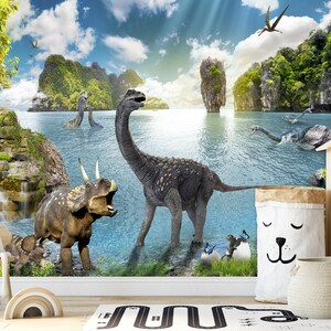 Dinosaur Wall Mural: Peel and Stick Kids Wallpaper