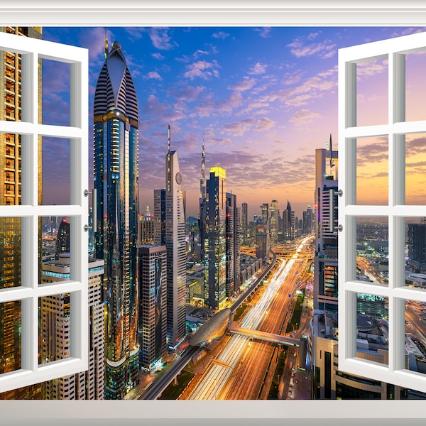Dubai City Wallpaper Etsy