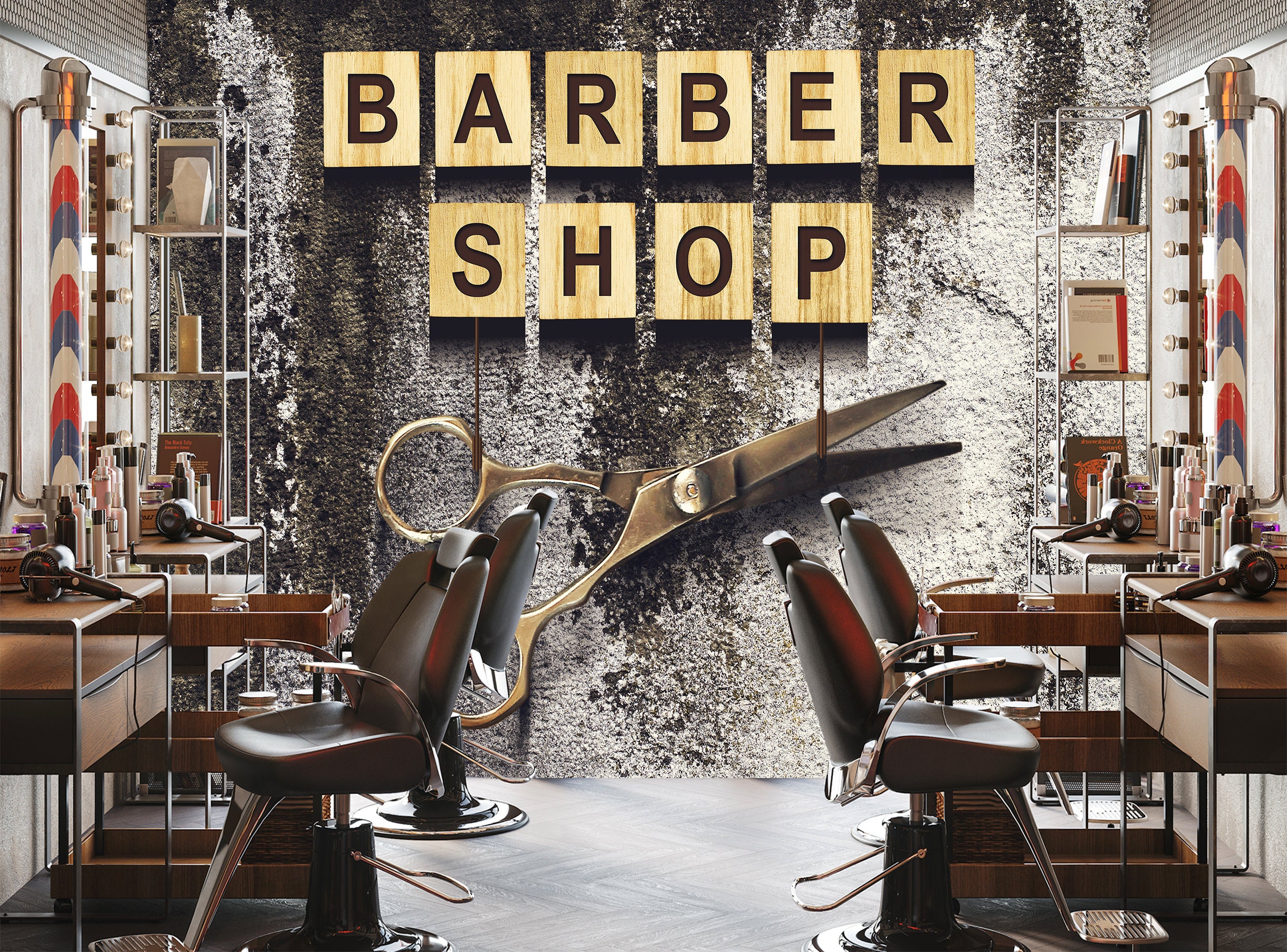 Premium Vector  Barber shop logo  Shop logo Barber logo Barber