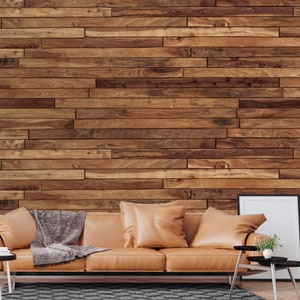 Holzpaneel Wallpaper Wandbild: Schälen und Stick entfernbare Textur