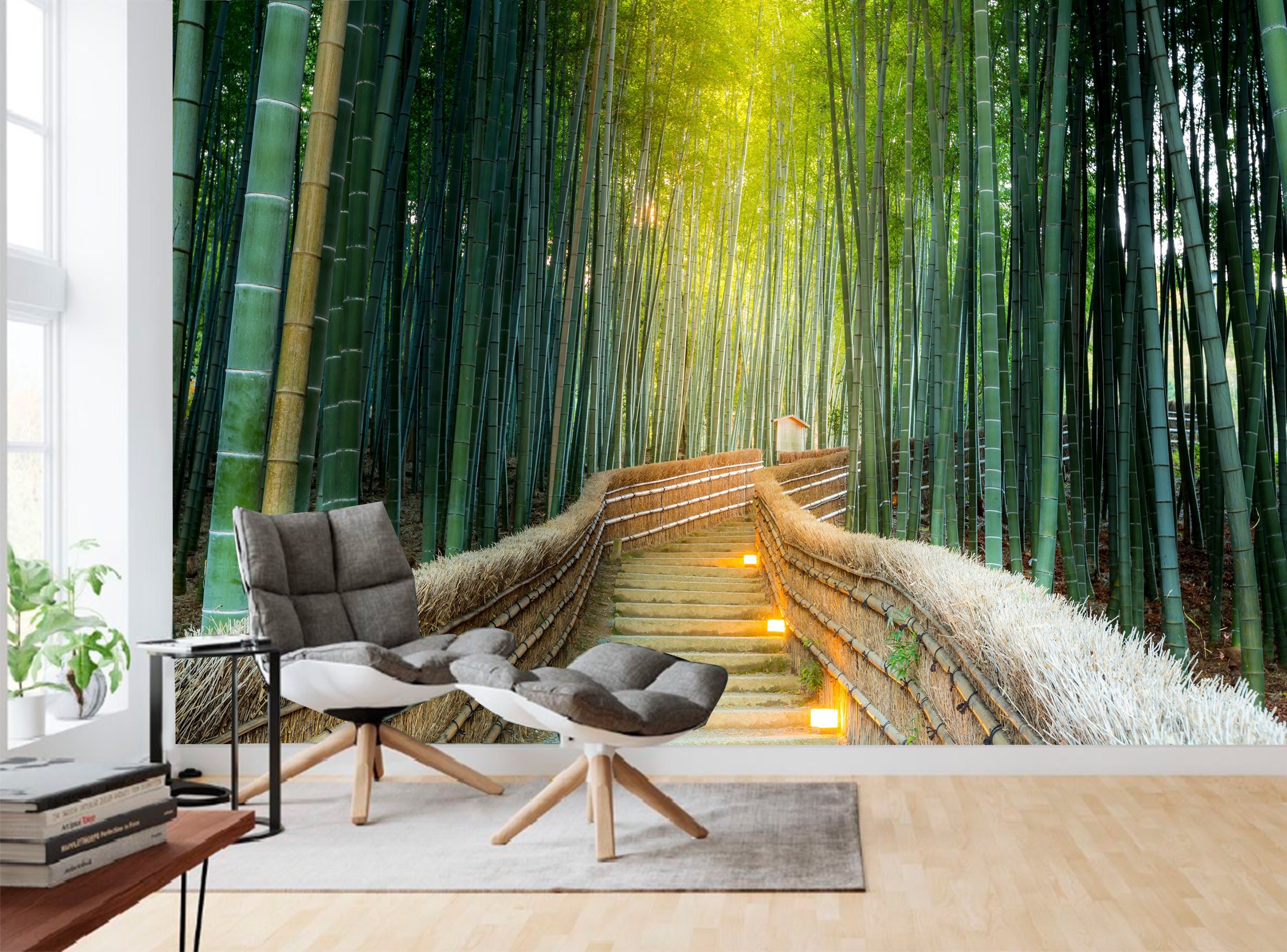 Road in the Bamboo Forest Wallpaper Macro Wall Mural Peel - Etsy UK