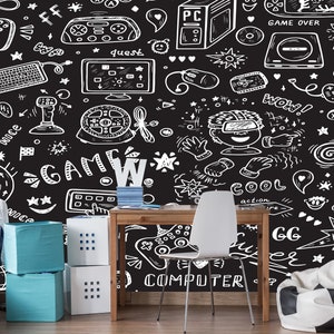 Science Chalk Board Wall Mural, Kids Wallpaper Mural