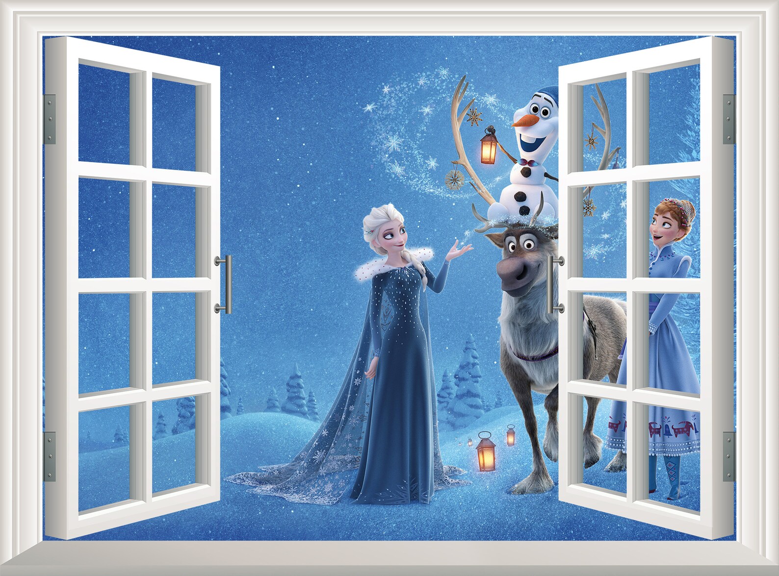 Disney Frozen Wall Sticker Disney Wall Decal 3D Window Effect Etsy