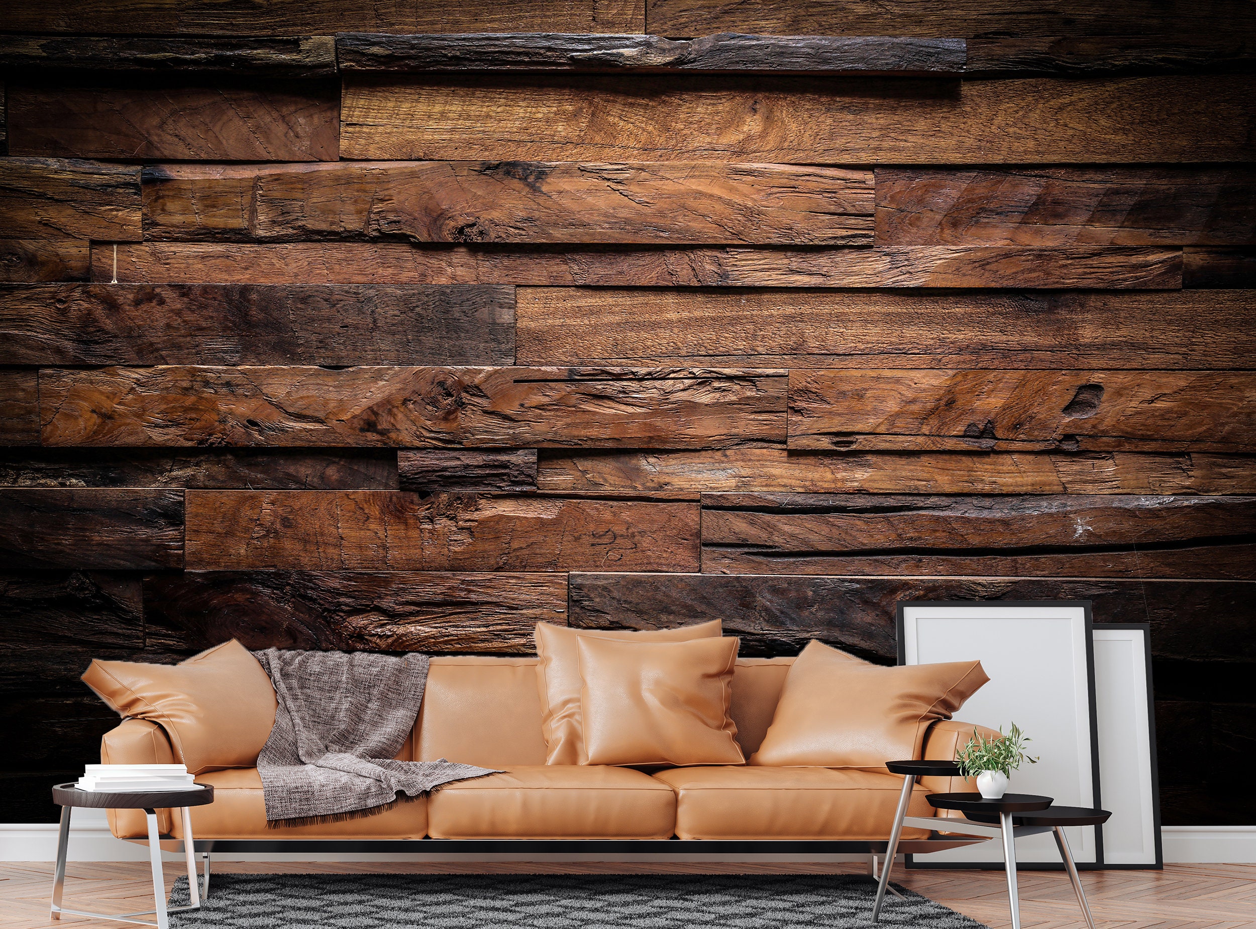 3D Brown Wood Wallpaper Wooden Peel and Stick Self Adhesive - Etsy