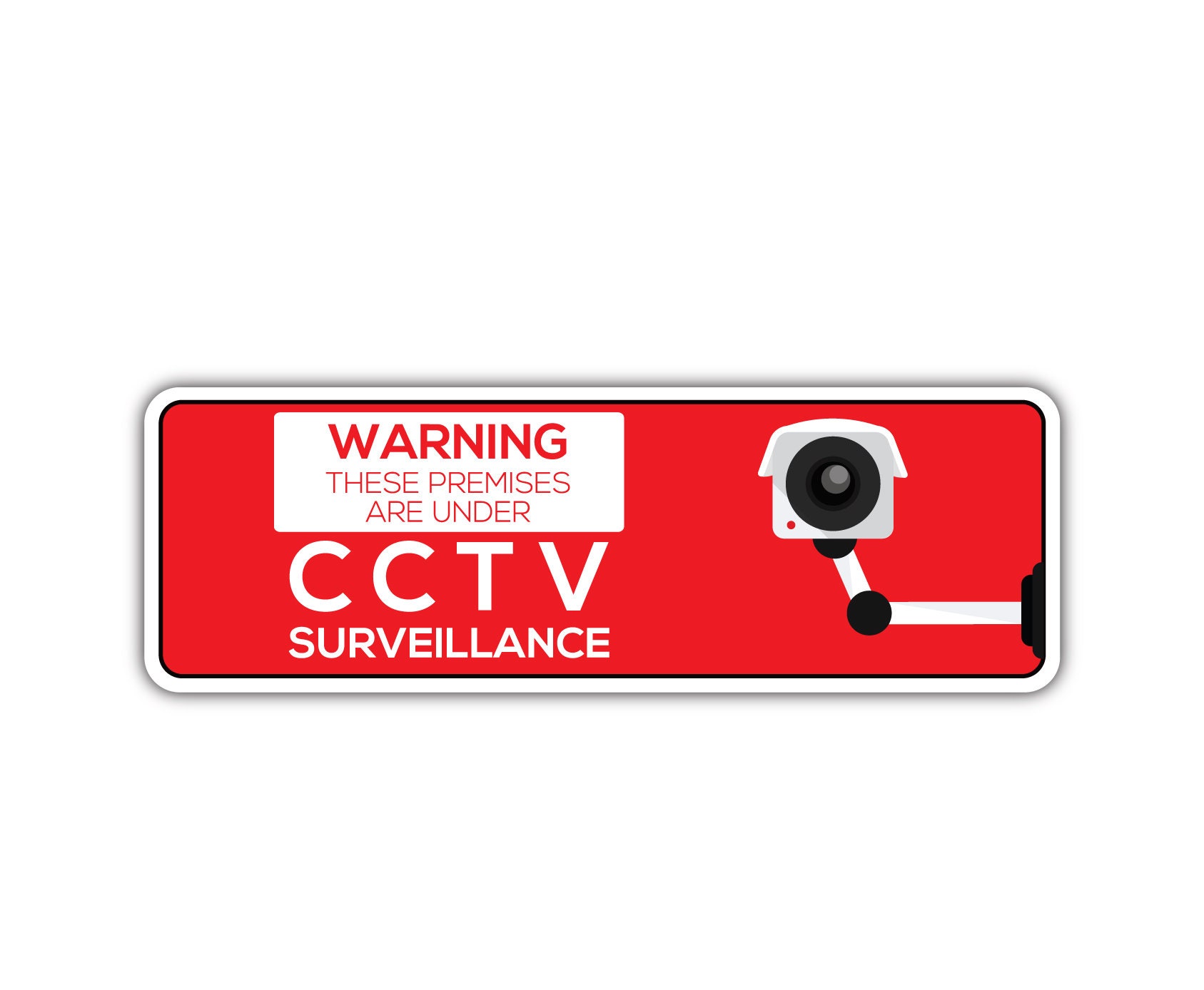 Warning CCTV Surveillance Sticker Self Adhesive Waterproof A5 Etsy