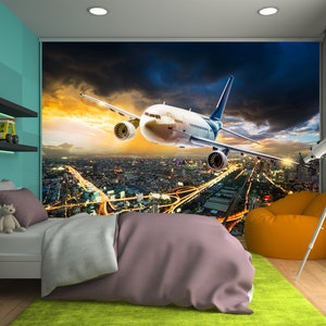 Airplane Wallpaper Peel and Stick Wallpaper Removable Vinyl - Etsy