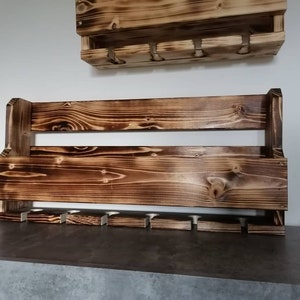 Wooden wine rack with 4 places made from FSC image 5