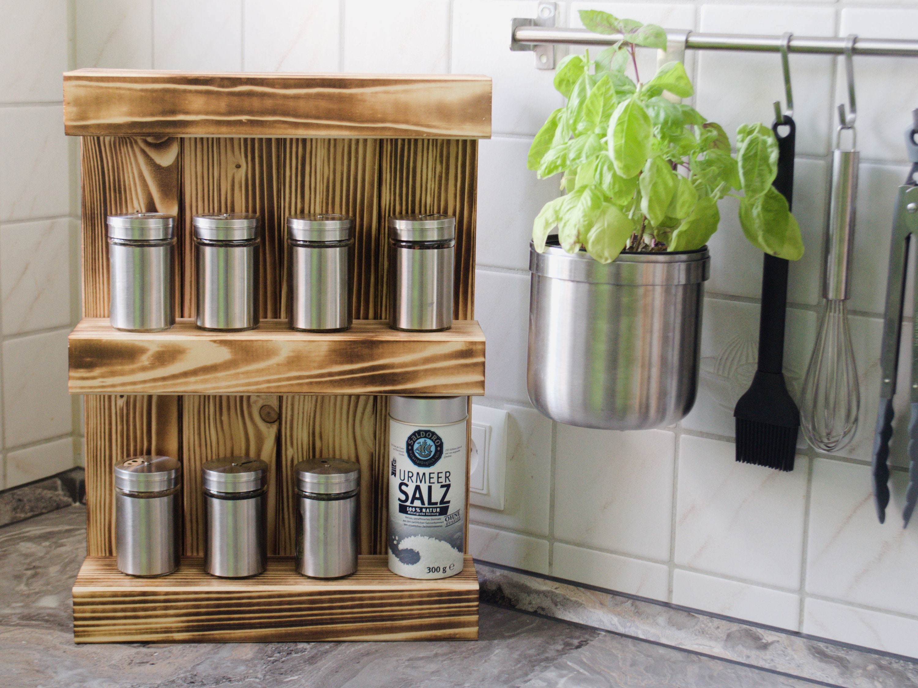 Gewürzregal in verschiedenen Größen und Farben aus Holz | Etsy