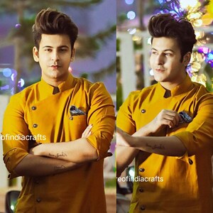 kurta, Indian Ethnic Kurta, Mens Kurta, Mens Clothing, Yellow Color, High Quality Party wear Kurta home wear kurta plus size available,