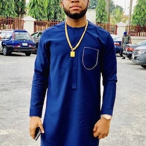 African Men clothing, African Dashiki, African grooms men, African Men Wedding, African Wedding, African Print for Men,Blue African Suit