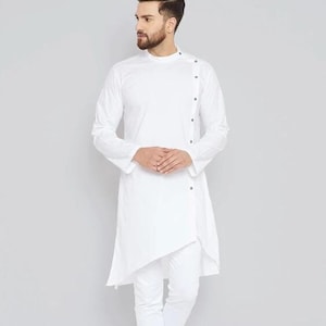 Kurta Indian Ethnic Kurta Mens Kurta Mens Clothing White - Etsy