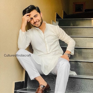Kurta Pajama, Indian Ethnic Kurta, Mens Kurta, Mens Clothing,White Color, High Quality Party wear Kurta home wear kurta plus size available,