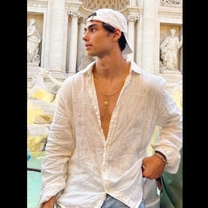 Camisa de lino, camisa india, camisa abotonada para hombre, ropa para hombre, color blanco, alta calidad, ropa de fiesta, ropa para el hogar, talla grande disponible