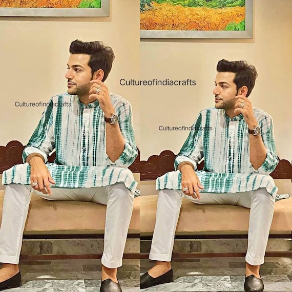 Tie Dye Kurta Pajama Set Handmade Kurta 