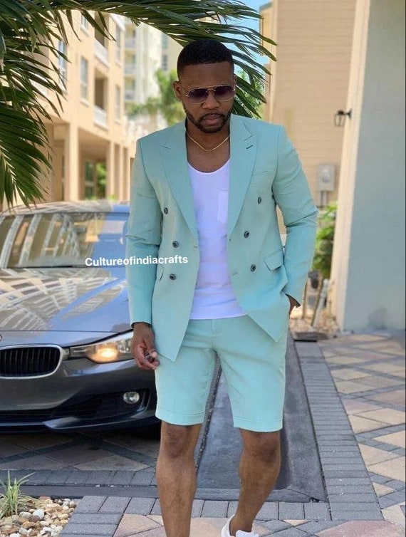 2025SS マイランジャンプスーツ TailoredJumpsuit Mint Mint Green Cotton Suit, Coat and Shorts Set - Etsy
