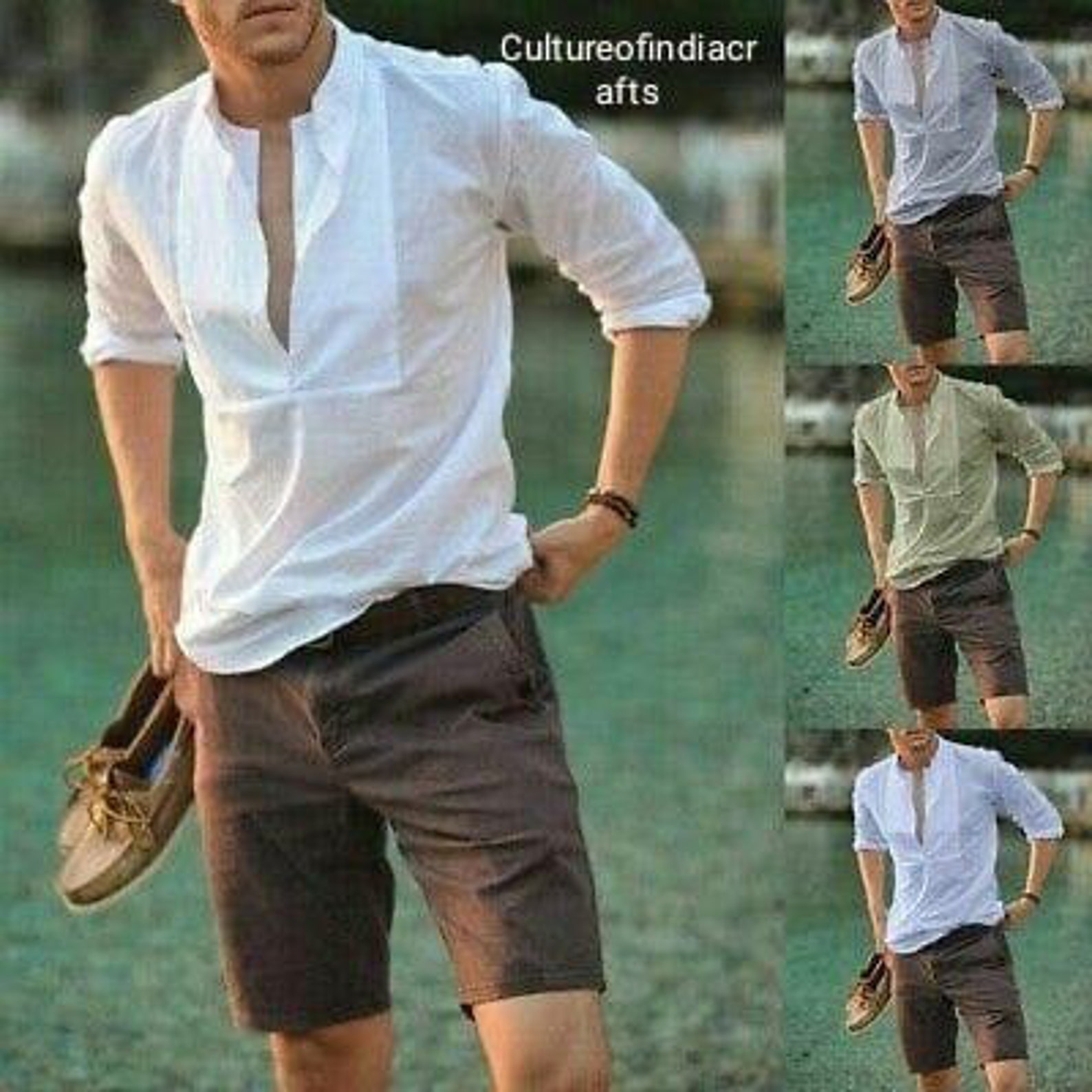 Cotton Shirt Indian Shirt Mens Button Up Mens Clothing Etsy