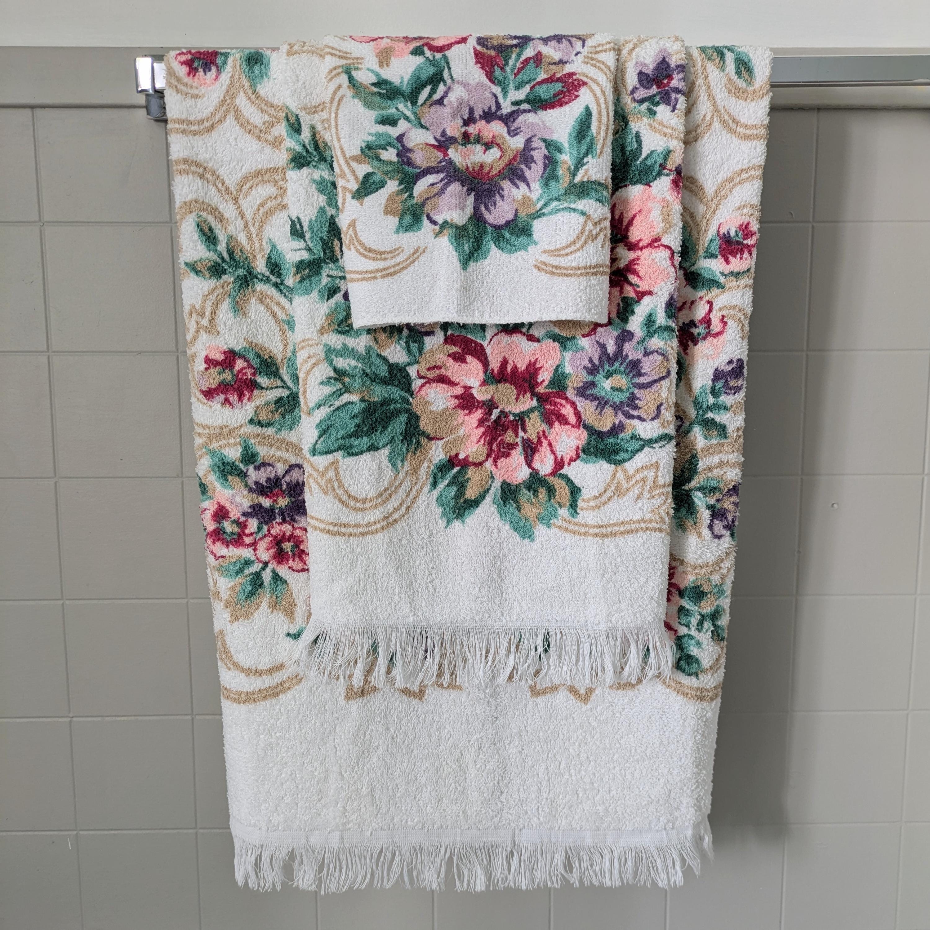 Nappe à Thé et Serviettes Vintage 1950/1970 Brodée Main Etat Neuve Coton