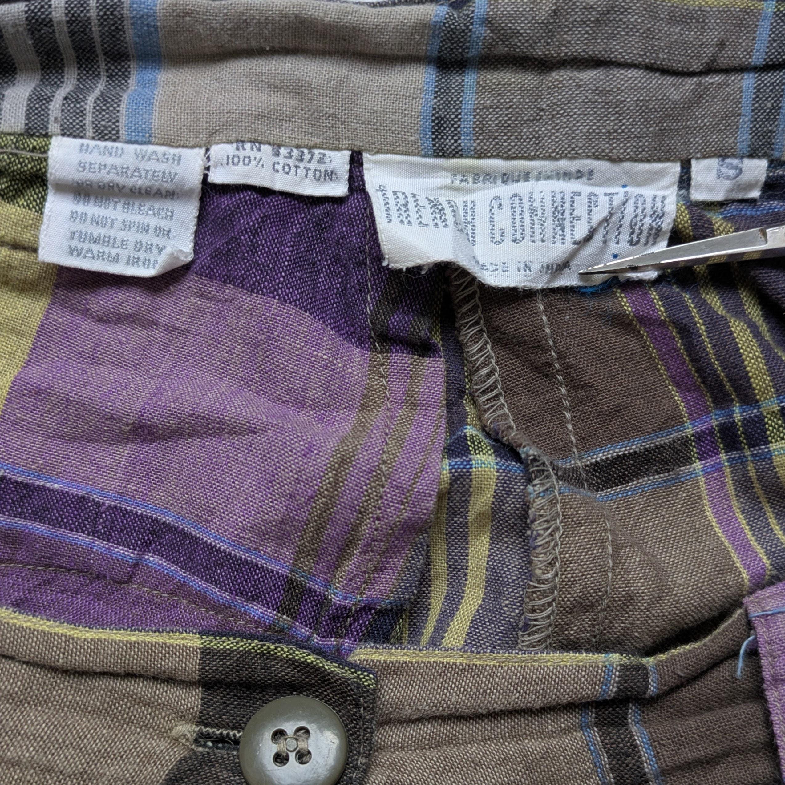 1930s Pleated Shorts - Red Natural Fibre