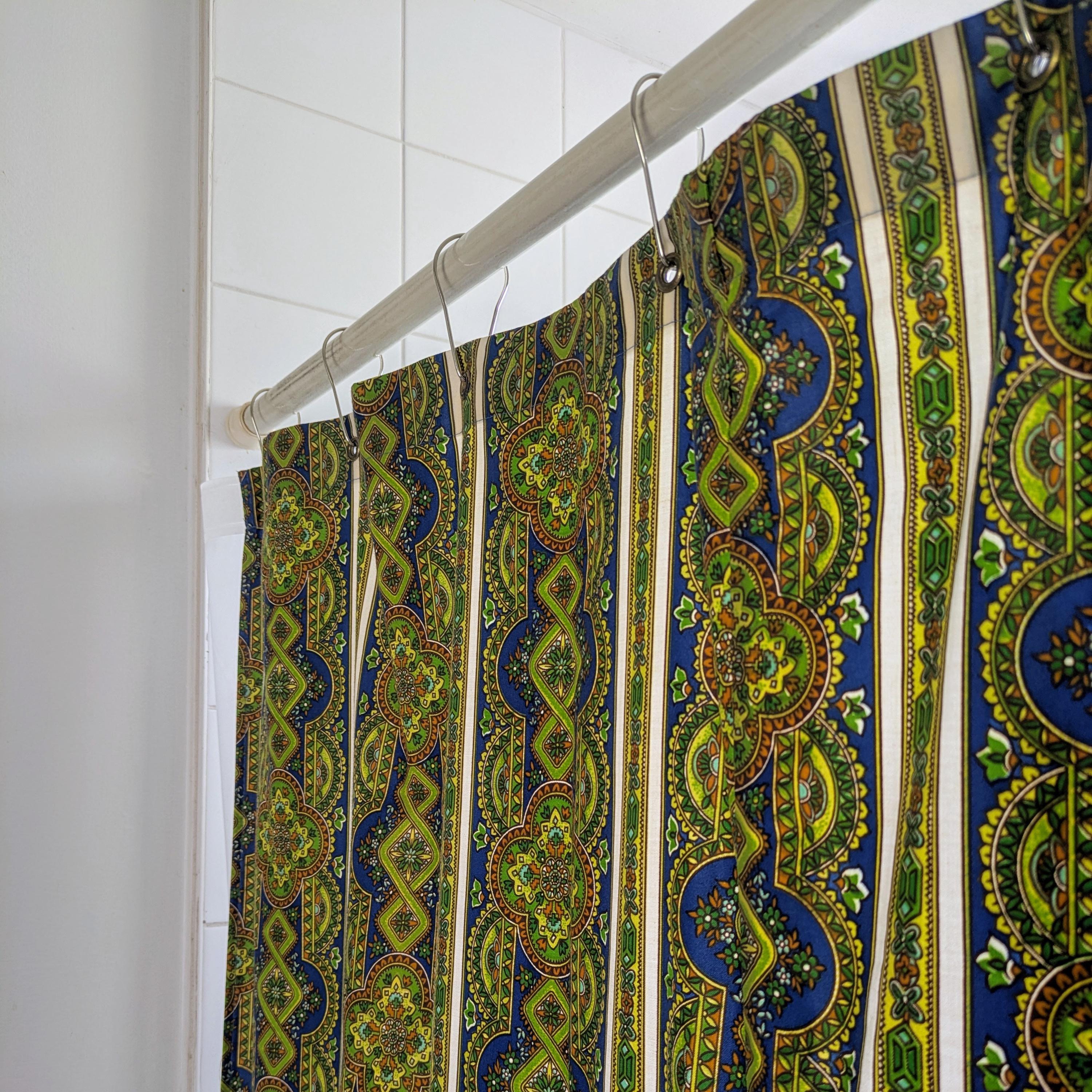 ヴィンテージ ウェーバリー ファブリック シャワーカーテン | 1960年代