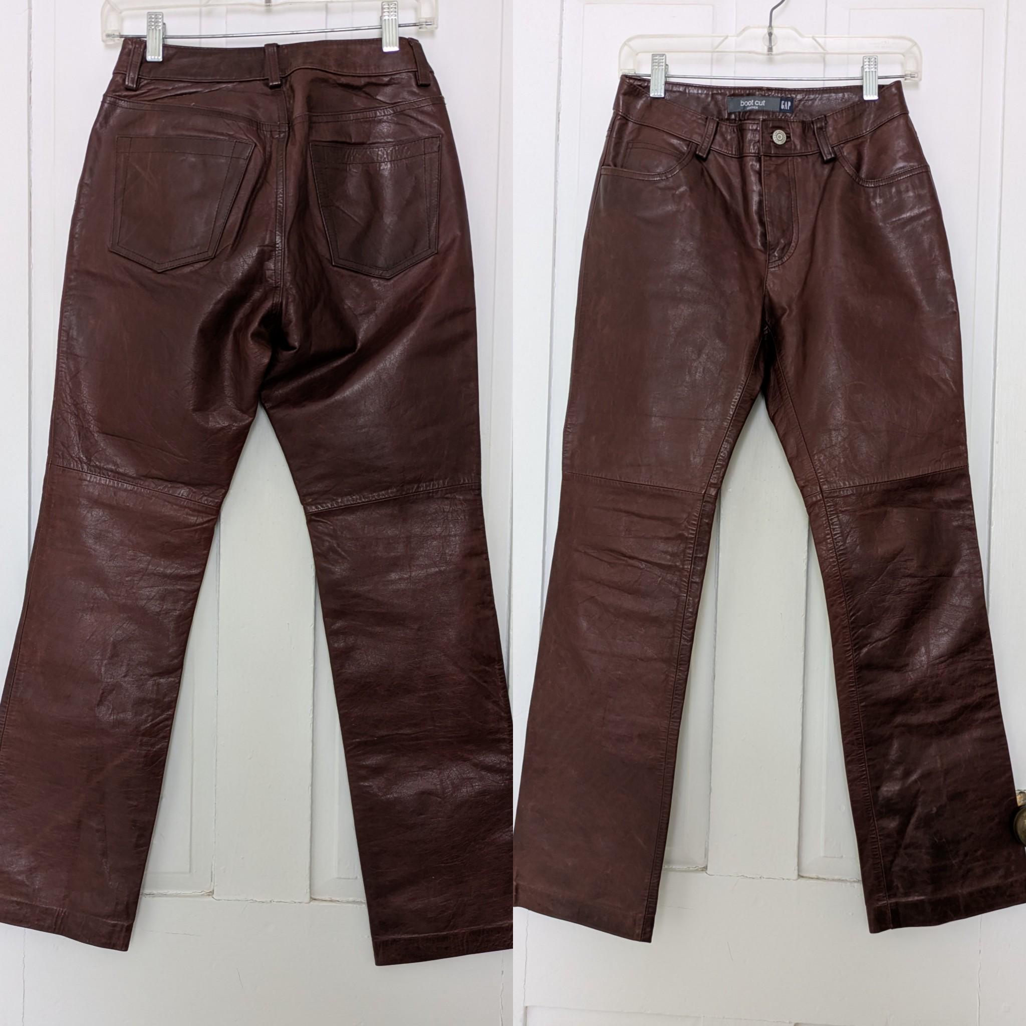 パンツ archive OLD GAP boot cut leather pants VTG GAP BOOTCUT LEATHER PANTS VINTAGE MENS SIZE 30x31