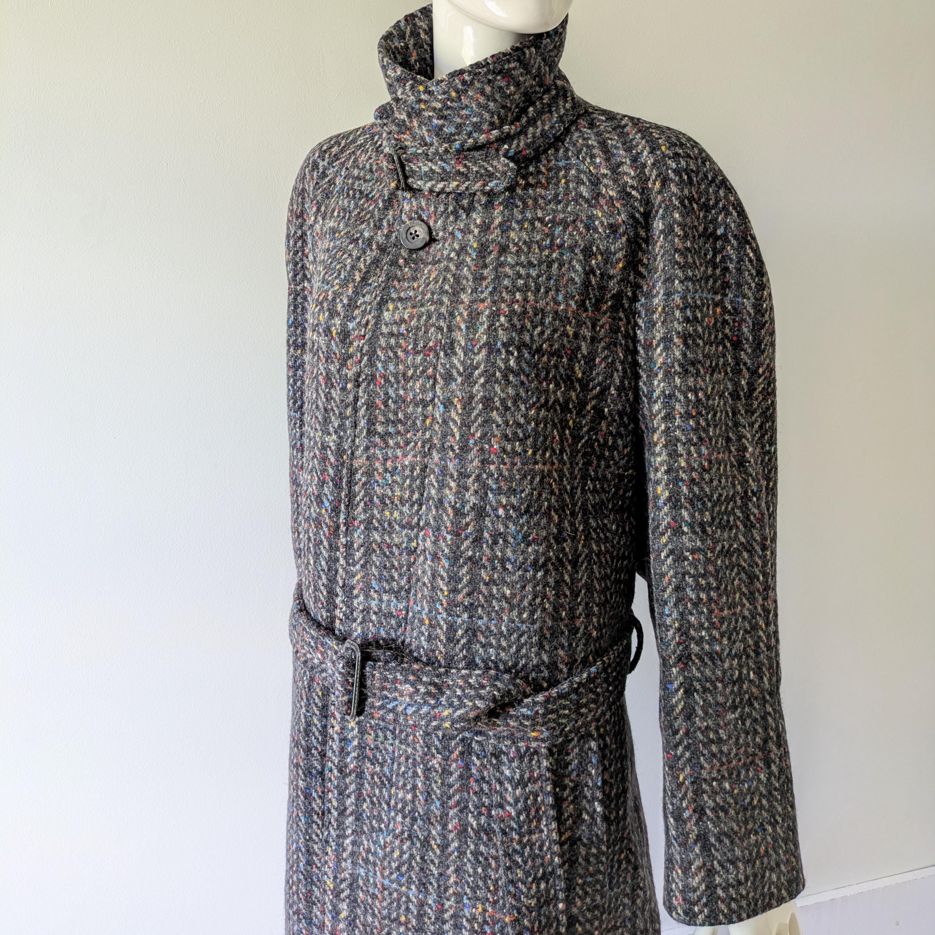 80s Tweed Overcoat - Etsy