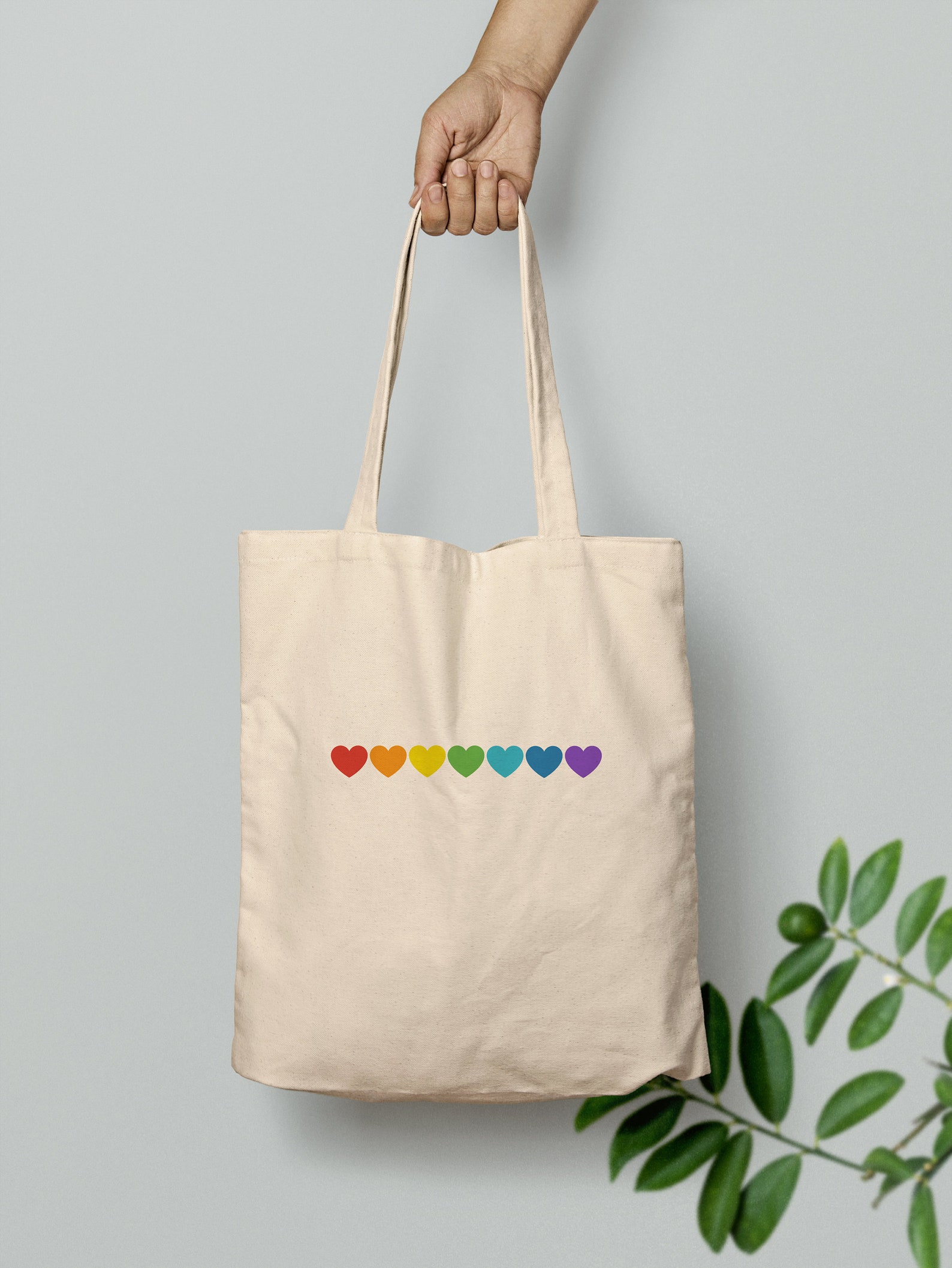 Rainbow Hearts Tote Bag LGBTQ Tote Bag Gay Pride Tote Bag | Etsy