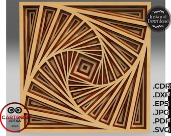 Multilayer Laser Cut Vector Plans | Wooden | Mdf | Instant Download | Svg | Dxf | Cdr