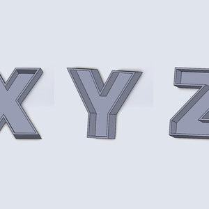 3D Print File Stl, 26 Letter Alphabet Pot, Vase, Hearth Pot image 4