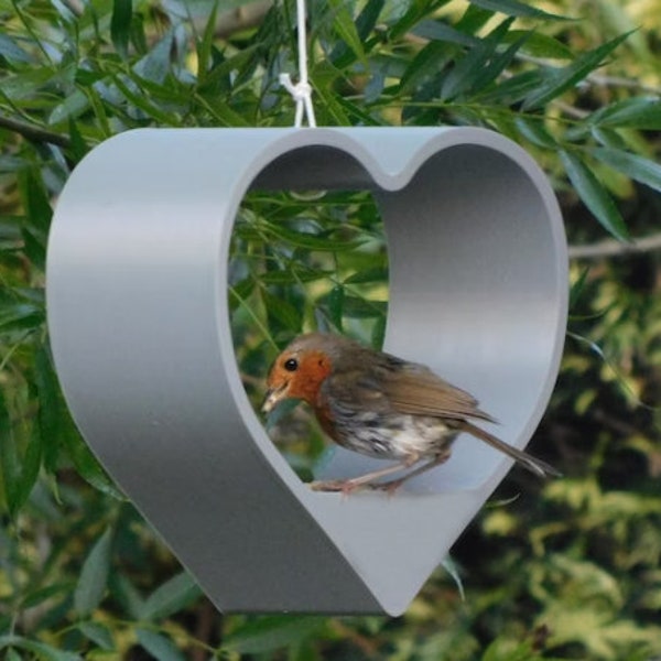 Fichier d'impression 3D Stl, mangeoire à oiseaux coeur