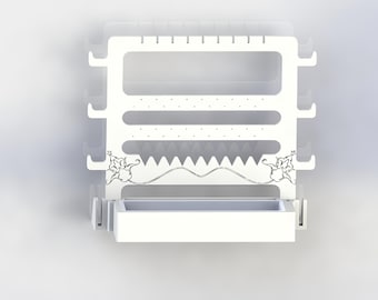 Archivo de impresión 3D Stl, soporte organizador de joyas, soporte para aretes