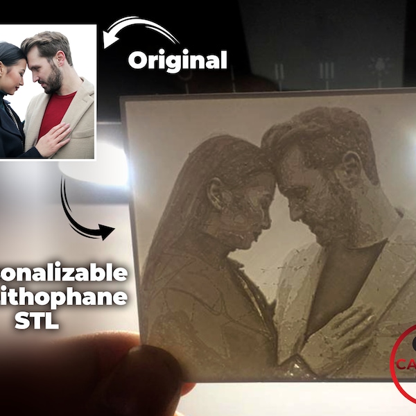 Lithophane | 3D Print File Stl | Your Picture Printed | Digital Download