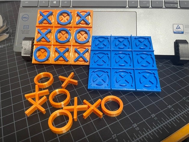 Jogo tic tac toe. renderização em 3d.