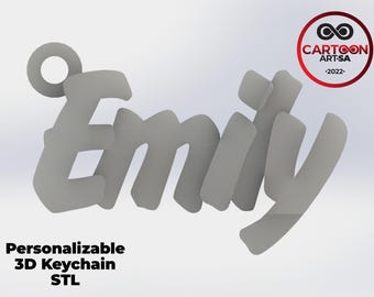 File di stampa 3D STL / Etichetta con nome per zaino scolastico / Portachiavi personalizzabile / Portachiavi personalizzato / Etichetta con nome / Ritorno a scuola