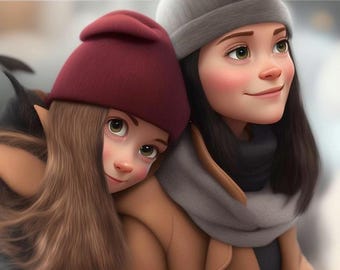 Family Photo to Cartoon, Custom Cartoon Digital File, Picture Edition, 3D