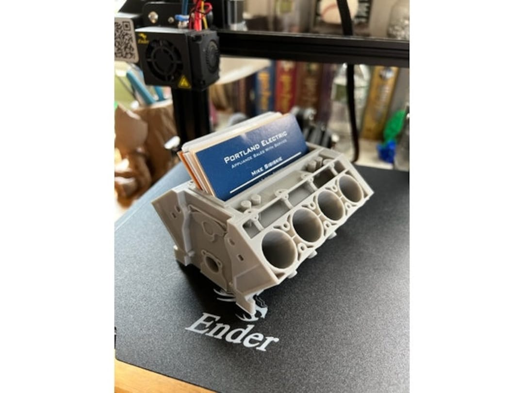 3D Print File Stl, Engine Block Card Holder Etsy