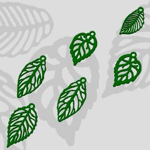 Archivo de impresión 3D Stl, pendiente de hoja, anillo de oreja