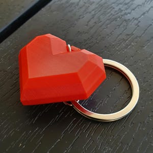 3D Print File Stl, Low Poly Hearth Keychain, Love Gift, Valentine's Best Mini Gift