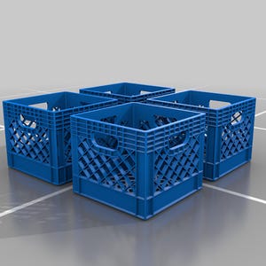 3D Print File Stl, Mini Milk Crate, Mini Container