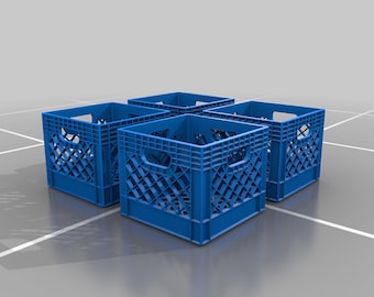 3D Print File Stl, Mini Milk Crate, Mini Container