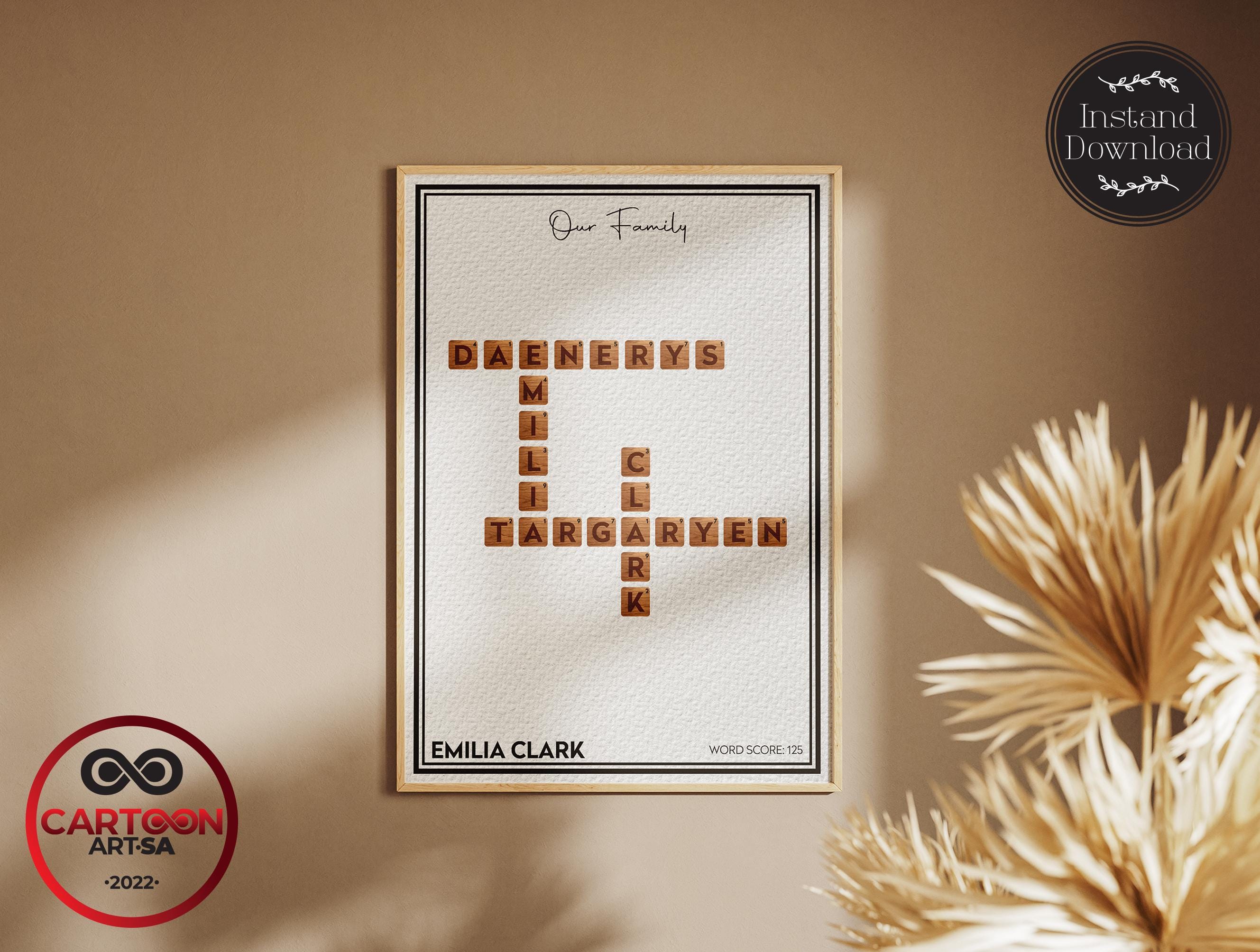 Personalized Family Name Sign Printable Custom Last Name Wall Art ...