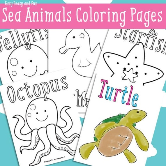 22 Sea Animals Coloring Pages for Kids Printable Ocean